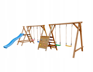 DREVENÉ IHRISKO PRE ZÁHRADU FUNNY PLACJUMBO BUCKET HNEST 2XSWING